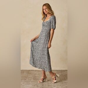 Noralee violet dress french blue floral